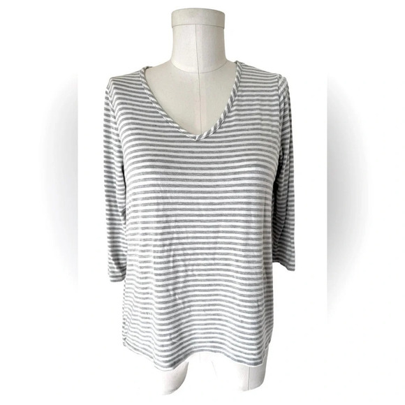 Cline Waterfall Back Detail Knit Top - Stitchfix - floral and stripe pattern - Picture 4 of 8